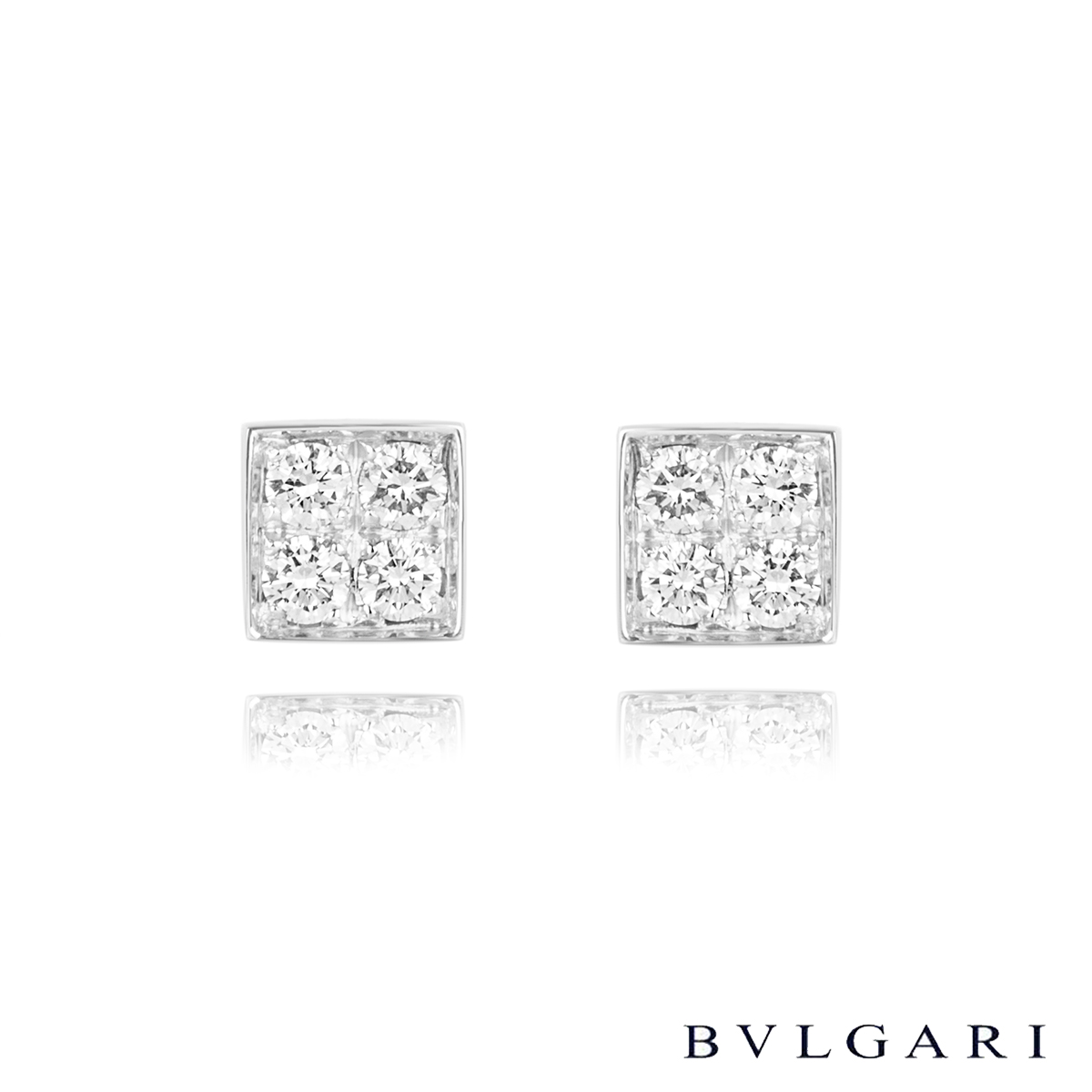 Bvlgari White Gold Diamond Lucea Earrings